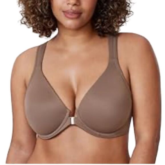 DELIMIRA Front Closure Bra Posture Underwire Unlined Back Support Bra Size 34B - Picture 1 of 12